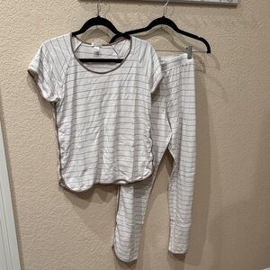 Lake Striped Cream Sleepwear Set